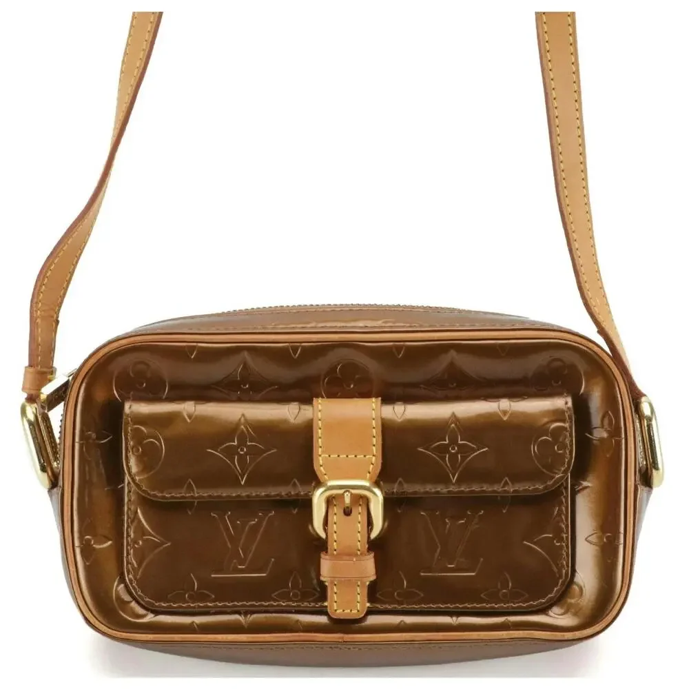 Authenticated Louis Vuitton Christie MM Crossbody in Bronze - Picture 4 of 10